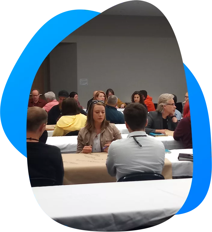 photo of a group discussion for water reuse in Canada